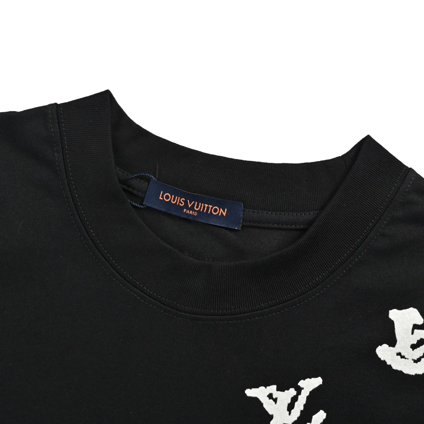 Louis Vuitton/Louis Vuitton 26ss flocked presbyopia logo printed short sleeves